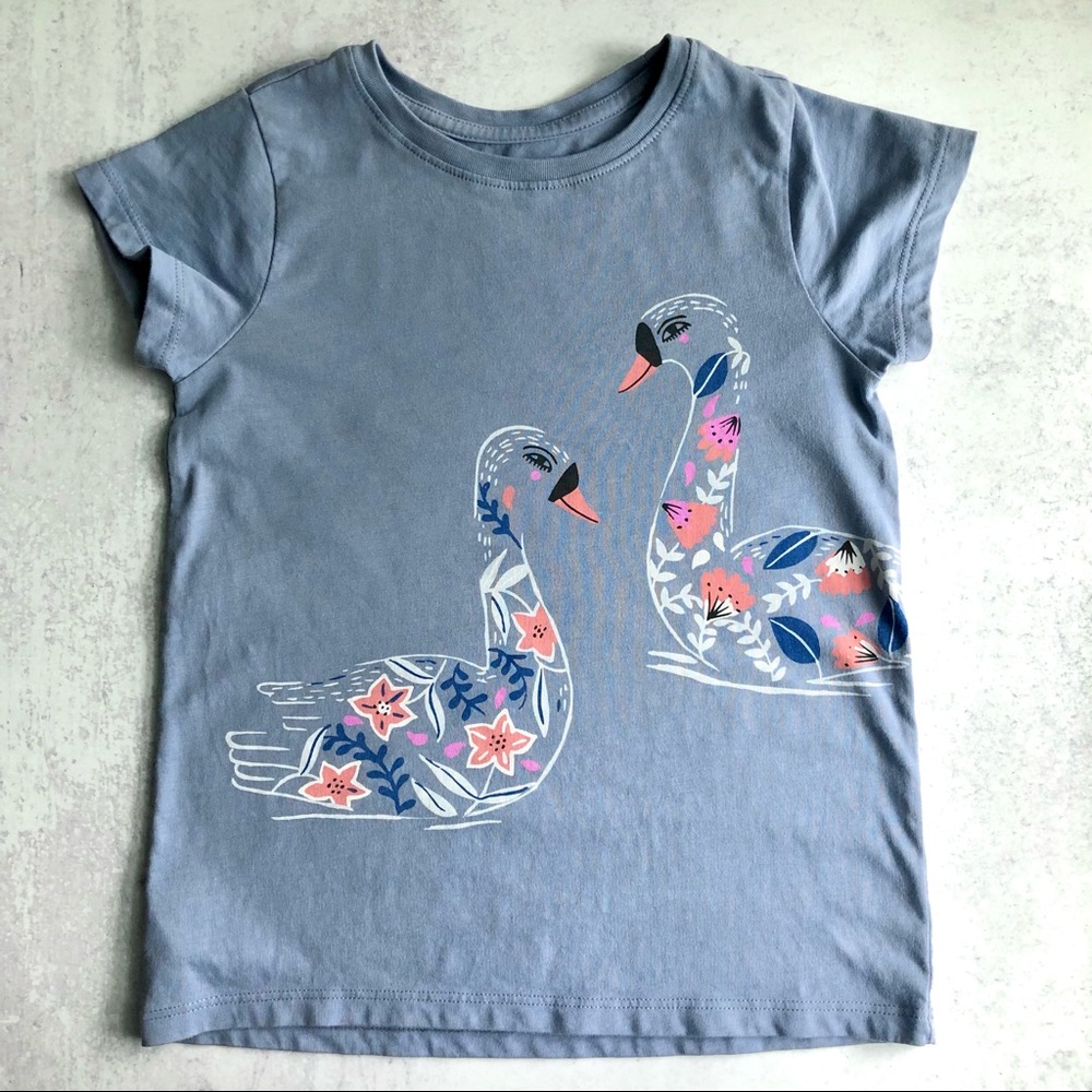 Tea Collection Girls’ Swan Tee, Size 6